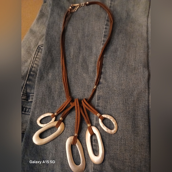 RLM Suede and Silver Necklace - Picture 3 of 4